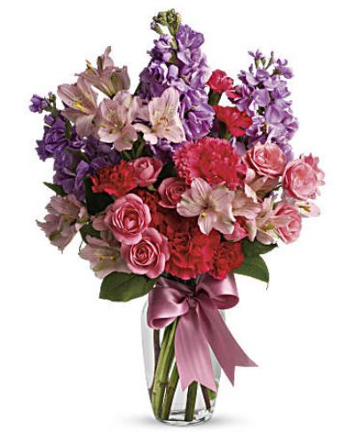 <div class="m-pdp-tabs-description">
<div id="mark-1" class="m-pdp-tabs-marketing-description">
<div class="m-pdp-tabs-description">
<div id="mark-1" class="m-pdp-tabs-marketing-description">
<p>Your special someone is sure to fall in love with this elegant bouquet featuring soft lavender and pink flowers. A pink ribbon adds an extra touch of feminine flair to this traditional arrangement.
</p></div>
</div>
</div>
</div>